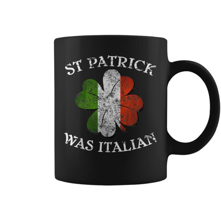 St Patrick Was Italian St Patricks Day Hat Clover Vintage  Coffee Mug