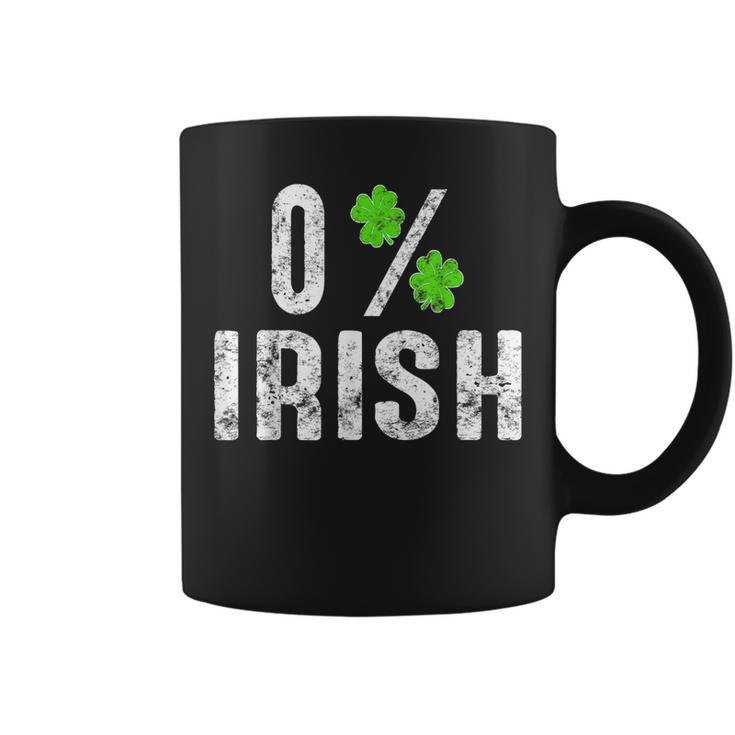 St Patricks Day Gift Shamrocks Zero Percent Irish Funny  Coffee Mug