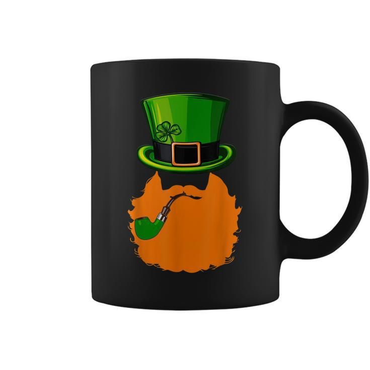St Patricks Day Leprechaun Face Beard Shamrock Gifts Men  Coffee Mug