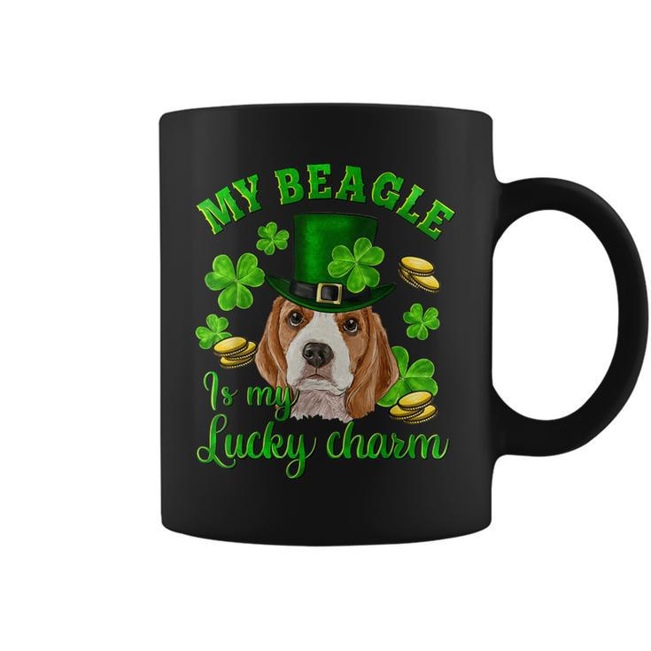 St Patricks Day My Beagle Is My Lucky Charm Shamrock Irish  Coffee Mug