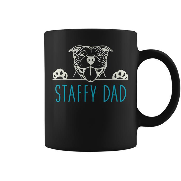 Staffy Dad With Staffordshire Bull Terrier Dog Coffee Mug