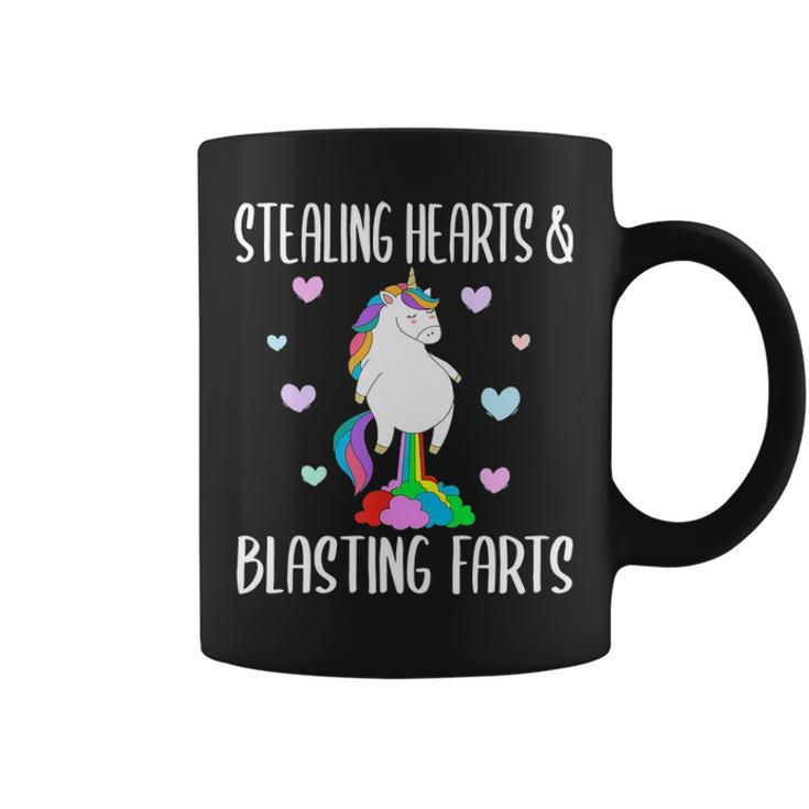 Stealing Hearts And Blasting Farts Funny Unicorn Coffee Mug