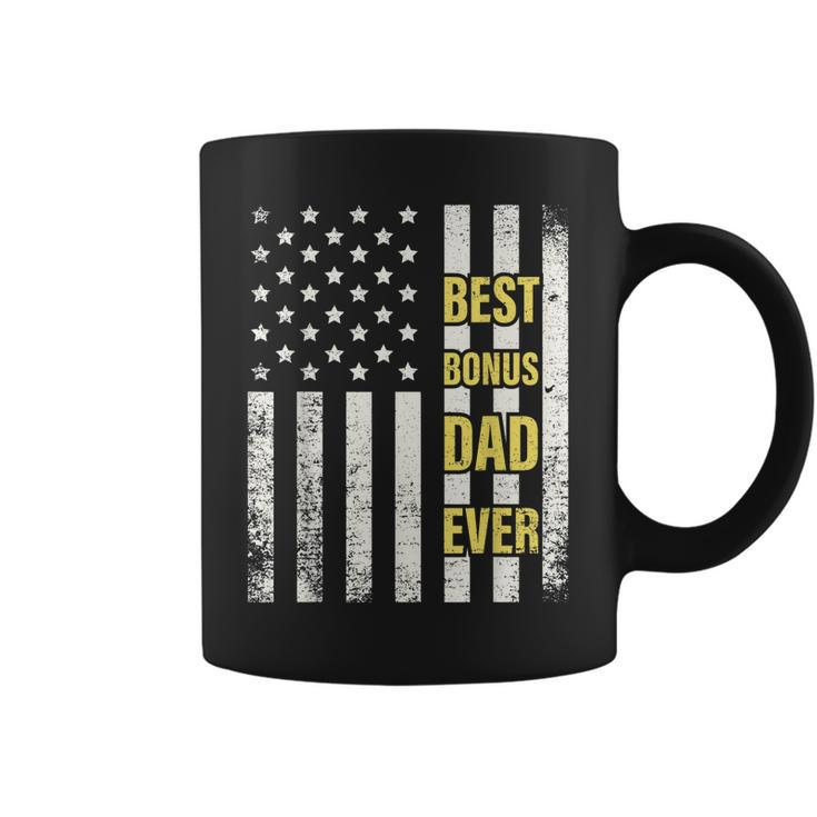 Step Dad Gift For Best Bonus Dad Ever American Flag Fathers Coffee Mug