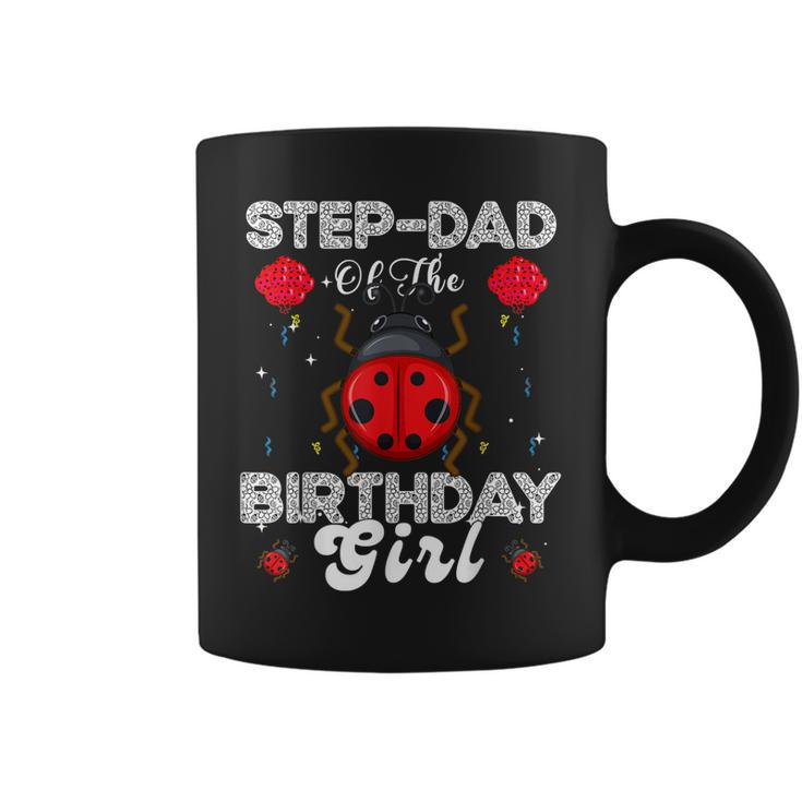 Stepdad Of The Birthday Girl Family Ladybug Birthday Coffee Mug