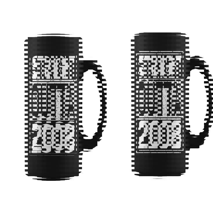 Straight Outta 2008 15Th Birthday Gifts Vintage 15 Years Old Coffee Mug