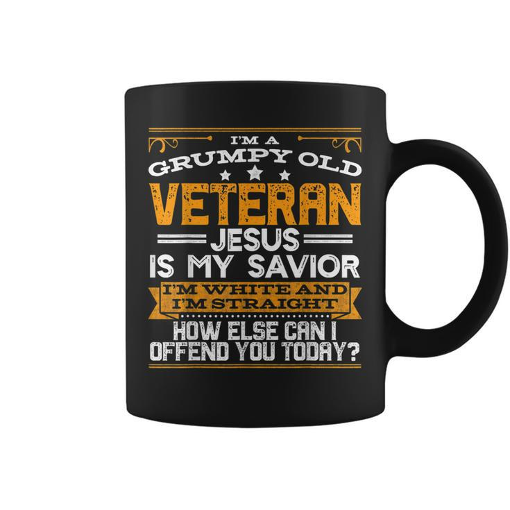 Straight White Christian Conservative Grumpy Old Man Veteran  Gift For Mens Coffee Mug