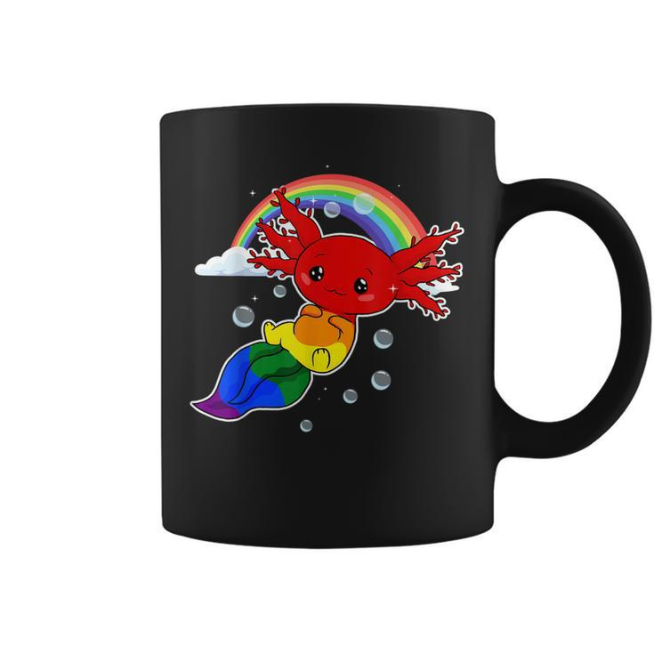 Subtle Gay Pride Flag Axolotl Lgbtq  Coffee Mug