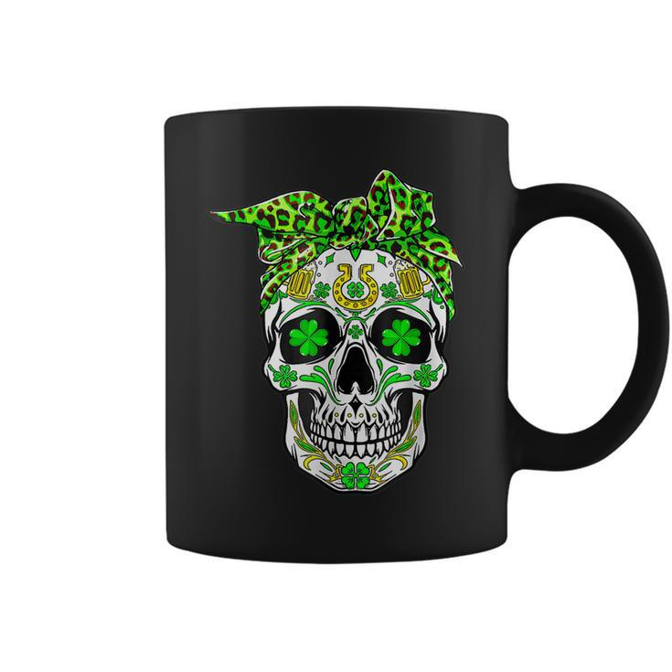 Sugar Skull St Patricks Day Of The Dead Women Men Leprechaun  Coffee Mug