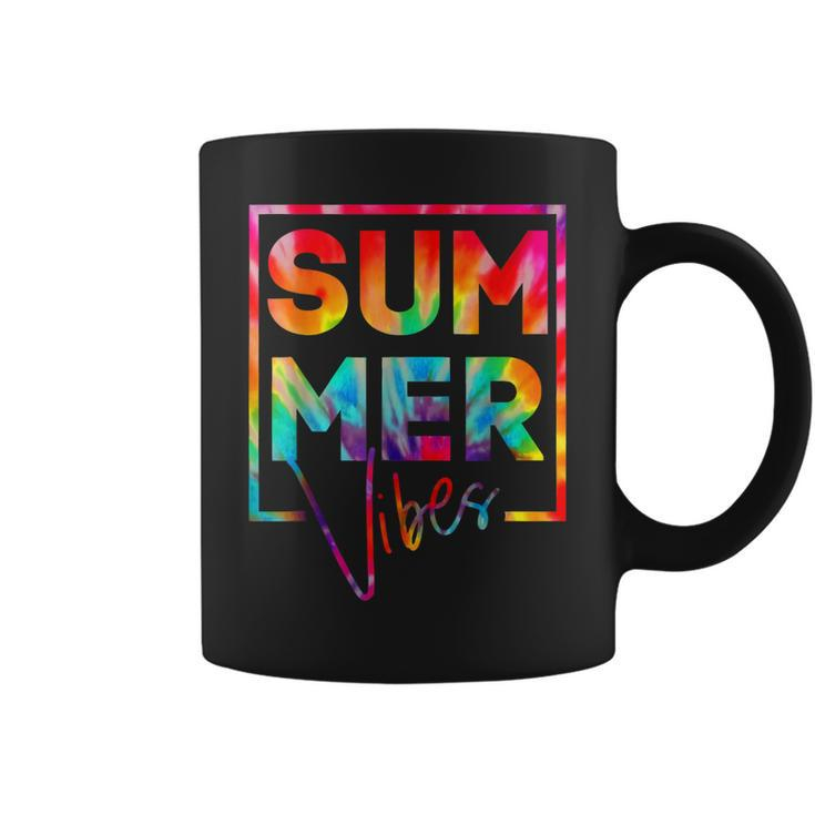 Summer Vibes Tie Dye Hello Summer Vacation  Coffee Mug