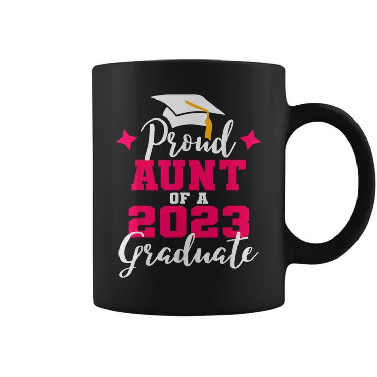 Super Proud Aunt Of 2023 Graduate Awesome Family College  Coffee Mug