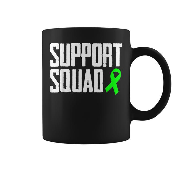 Support Squad Green Ribbon Non-Hodgkin Lymphoma Awareness  Coffee Mug
