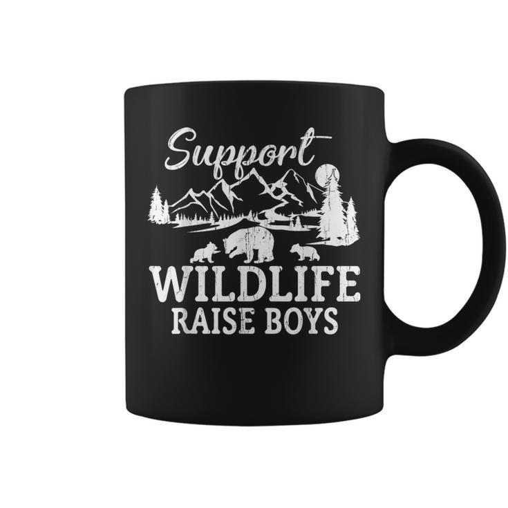 Support Wildlife Raise Boys Mom Dad Mothers Fathers Day Gift  Coffee Mug