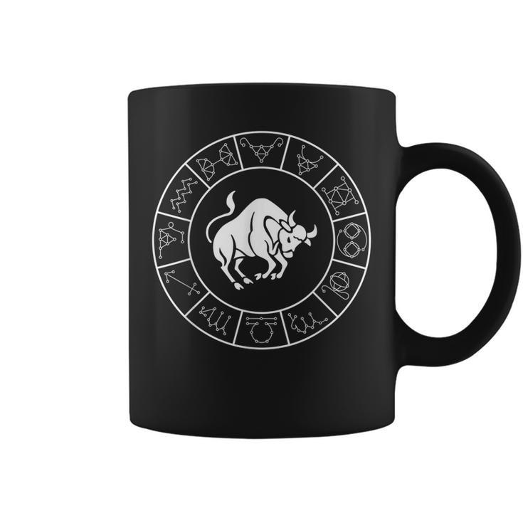 Taurus T  Zodiac Signs Circle April May Birthday Gift Coffee Mug