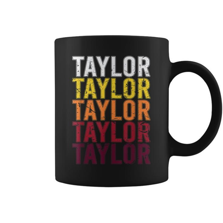 Taylor Retro Wordmark Pattern - Vintage Style  Coffee Mug