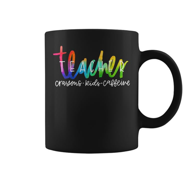 Teacher Life Happy Teachers Day Leopard Rainbow Women Men  Coffee Mug