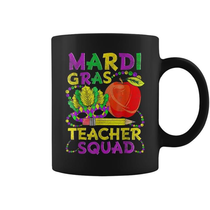 Teacher Mardi Gras 2023 Teacher Squad Family Matching Funny  Coffee Mug