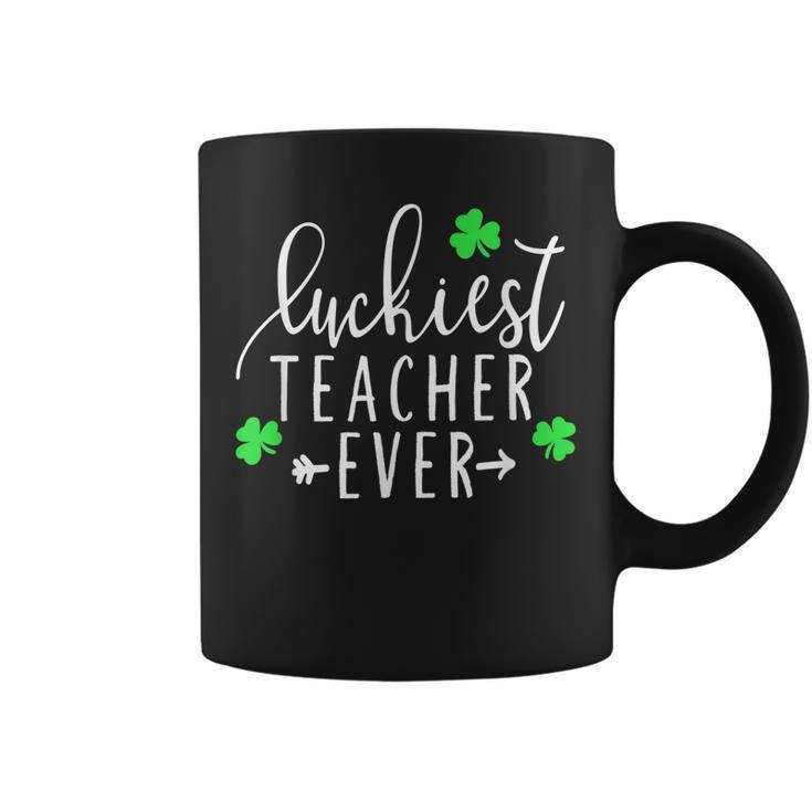 Teacher St Patricks Day Shirt Luckiest Teacher Ever  Coffee Mug