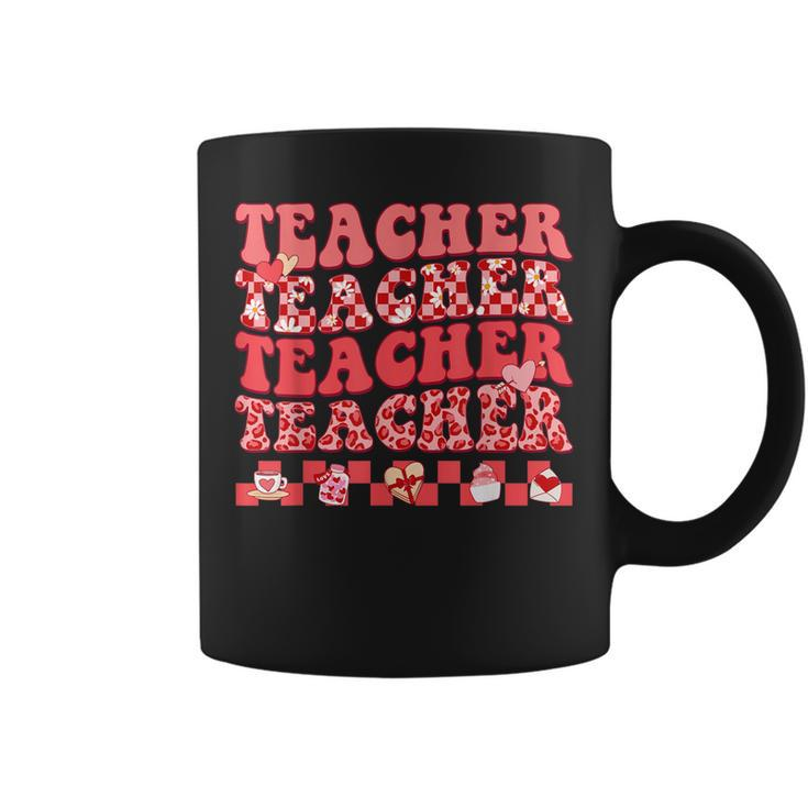 Teacher Valentines Day Hippie Sweet Heart Teacher Womens  Coffee Mug