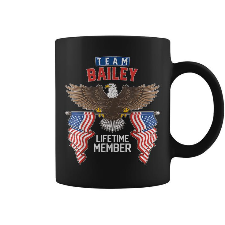 Team Bailey Lifetime Member  Us Flag Coffee Mug