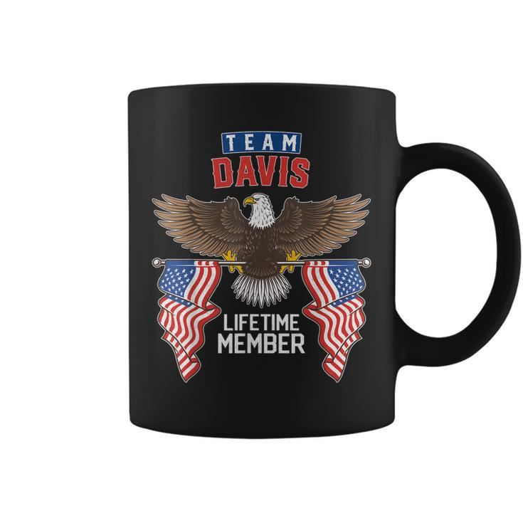 Team Davis Lifetime Member  Us Flag Coffee Mug