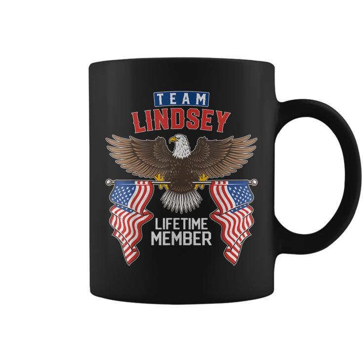 Team Lindsey Lifetime Member  Us Flag Coffee Mug