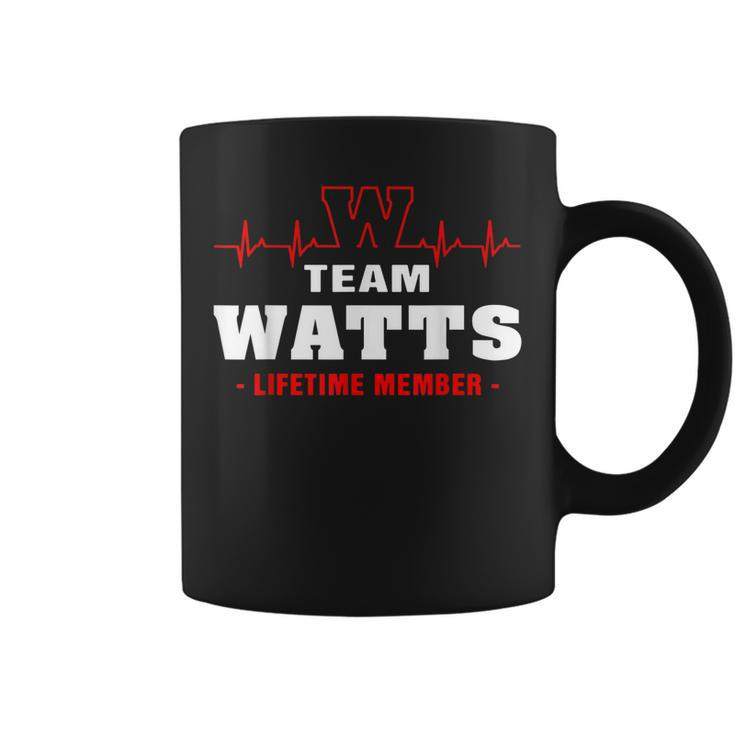 Team Watts Lifetime Member  Surname Last Name Gift Coffee Mug