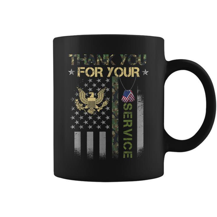 Thank You For Your Service Patriotic Usa Flag Veterans Day  Coffee Mug