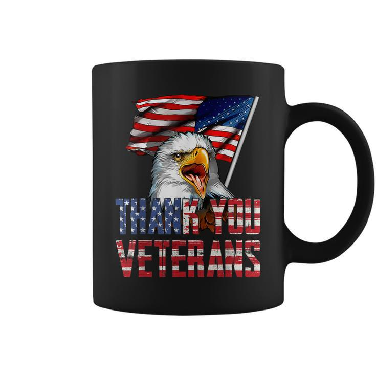 Thank You Veterans American Eagle Us Flag For 4Th Of July  Coffee Mug
