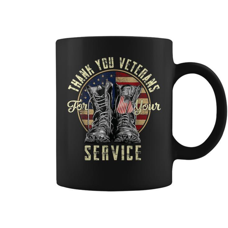 Thank You Veterans For Your Service Veterans Day Vintage  Coffee Mug