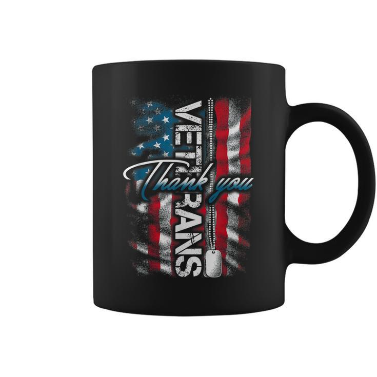 Thank You Veterans  Proud Veteran Day Dad Grandpa  V2 Coffee Mug