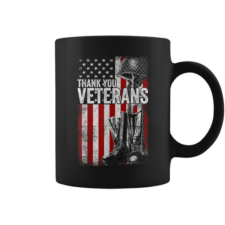 Thank You Veterans  Proud Veteran Day Dad Grandpa  V8 Coffee Mug