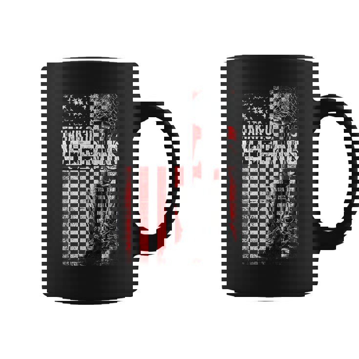 Thank You Veterans Proud Veteran Day Dad Grandpa V8 Coffee Mug