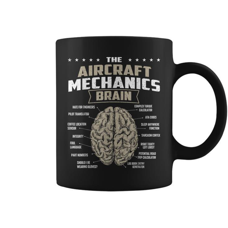 The Aircraft Mechanics Brain - Airplane Maintenance Aviation  Coffee Mug