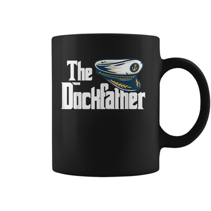 The Dockfather Funny Boating Fishing Boat Dad Captain Boater Coffee Mug
