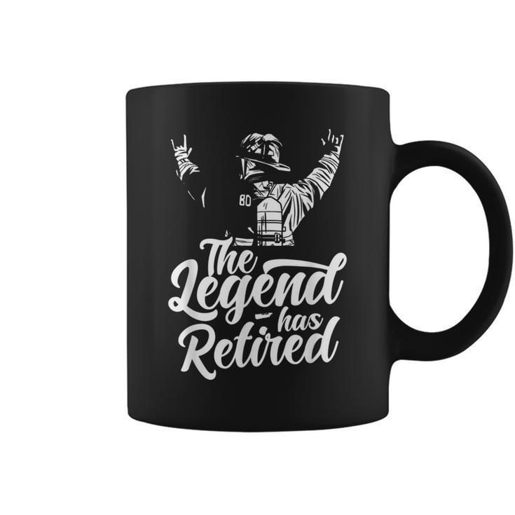 The Legend Has Retired Firefighter Fire Fighter Retirement  Coffee Mug