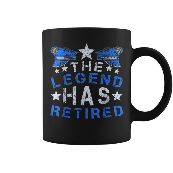 The Legend Has Retired Policeman Retirement Police Officer Coffee Mug