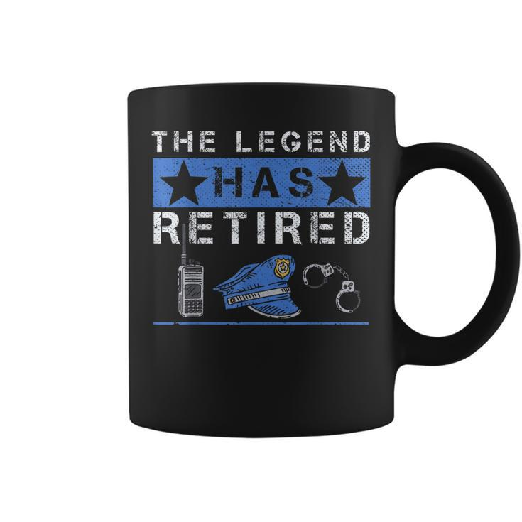 The Legend Has Retired Retirement Cop Police Officer Coffee Mug