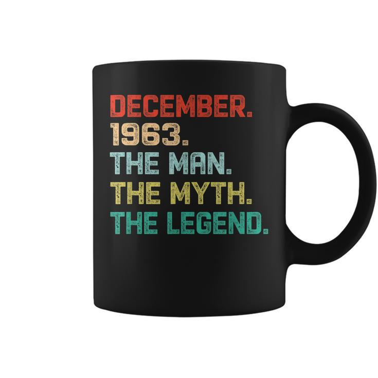 The Man Myth Legend December 1963 Birthday Gift 56 Years Old Gift For Mens Coffee Mug