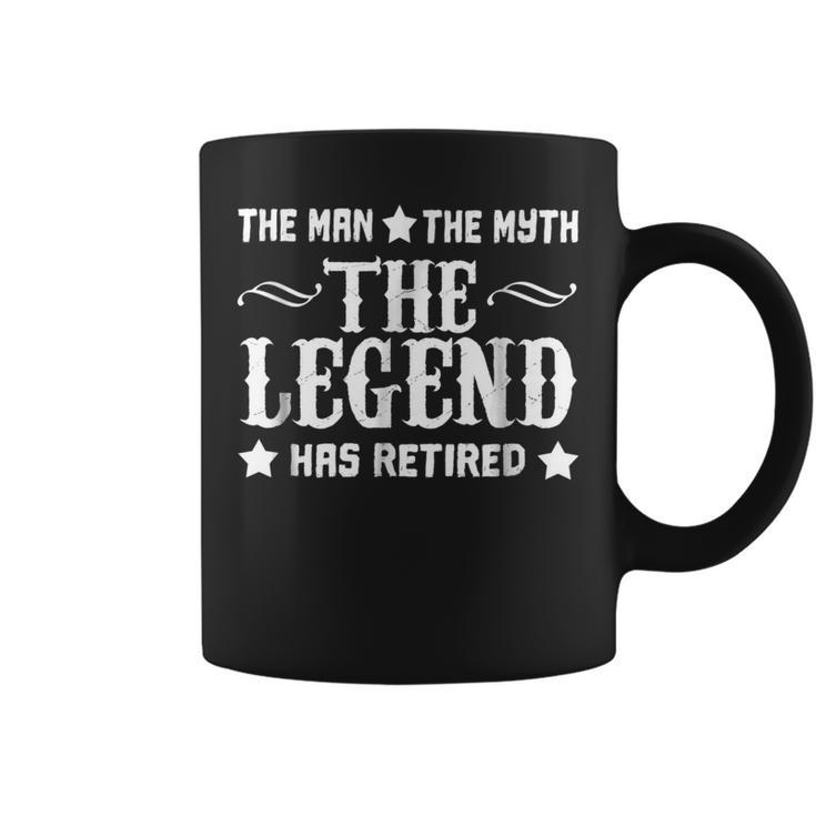 The Man Myth Legend Has Retired Fun  Retirement Gift Coffee Mug