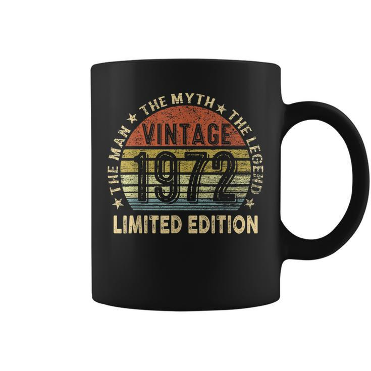 The Man The Myth The Legend Vintage 1972 50Th Birthday Men Coffee Mug