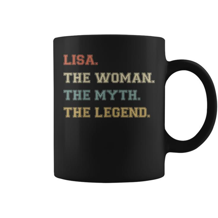 The Name Is Lisa The Woman Myth And Legend Varsity Style Coffee Mug
