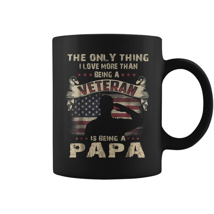 The Only Thing I Love More than Being a Veteran is Being a Papa Mug