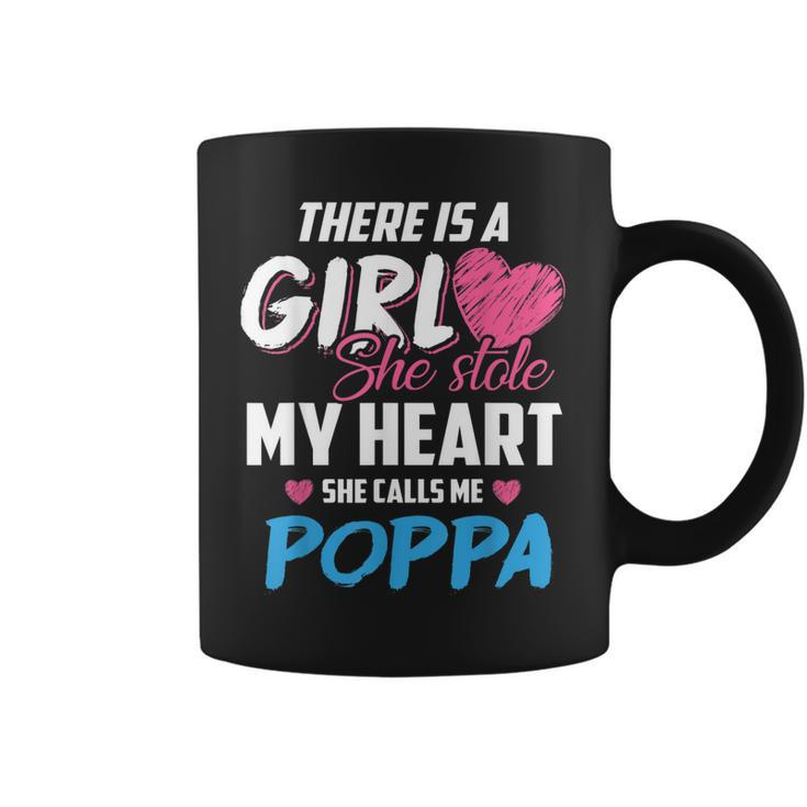 There Is A Girl She Stole My Heart She Calls Me Poppa Gift For Mens Coffee Mug