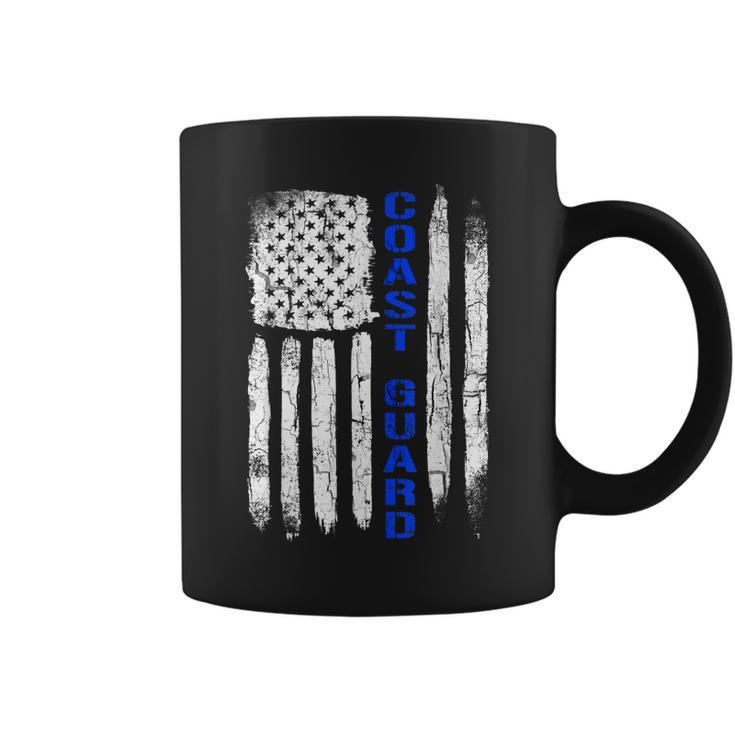 Thin Blue Line Flag American Coast Guard Coffee Mug