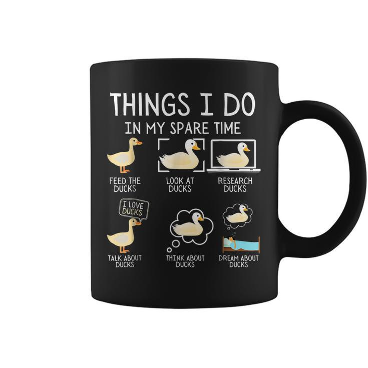 Things I Do In My Spare Time Ducks Cute Funny Birds  Coffee Mug