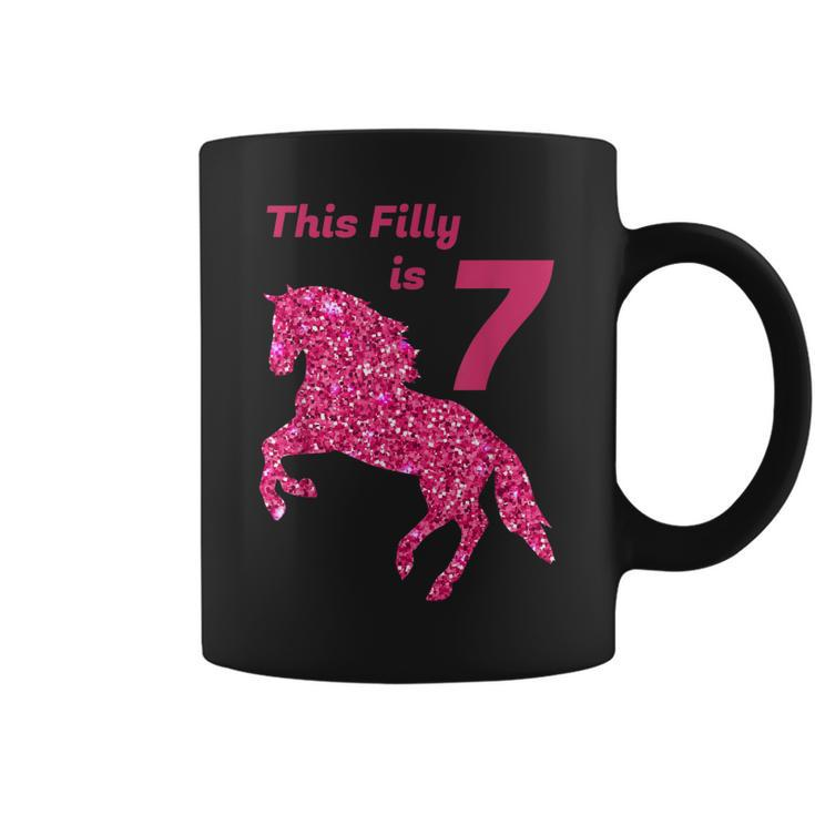 This Filly Is 7 Year Old | 7Th Birthday Female Horses Gift  Coffee Mug