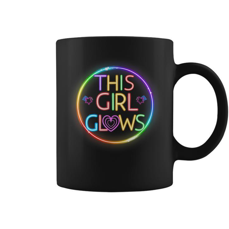 This Girl Glows Retro 80S Party Cute  Coffee Mug