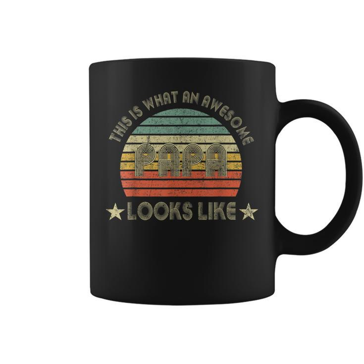This Is What An Awesome Papa Looks Like For Dad Grandpa Gift For Mens Coffee Mug