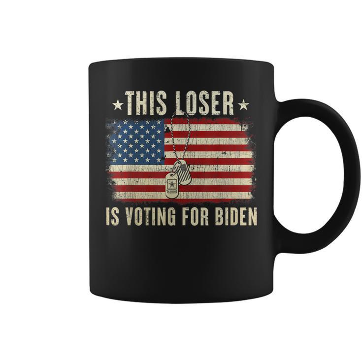 This Loser Is Voting For Biden Anti Trump Military Coffee Mug