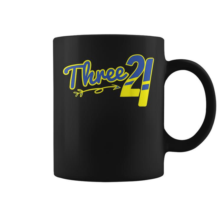 Three T21 World Down Syndrome Awareness Day Womens  Coffee Mug